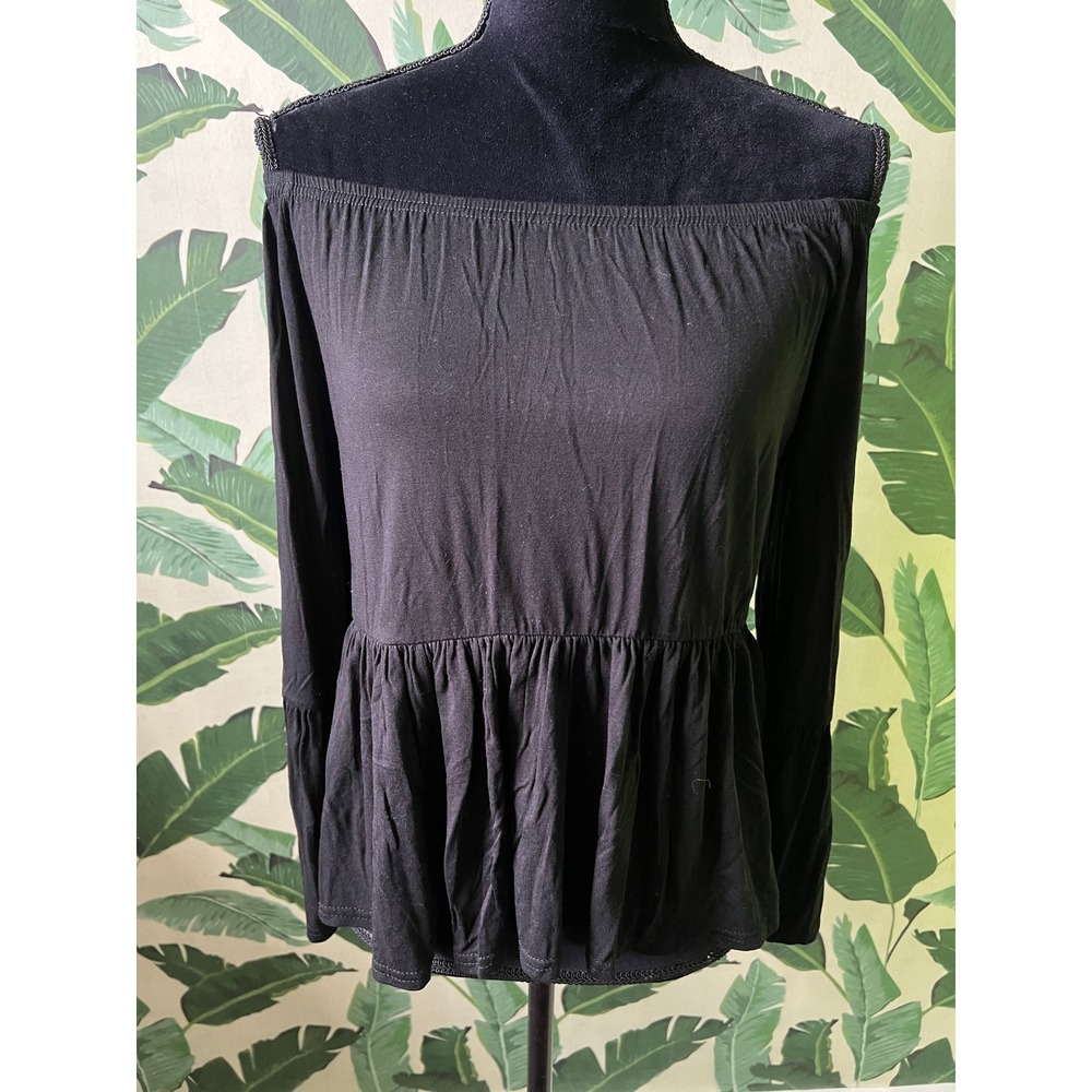 Boohoo Peplum Top Women 8 Black